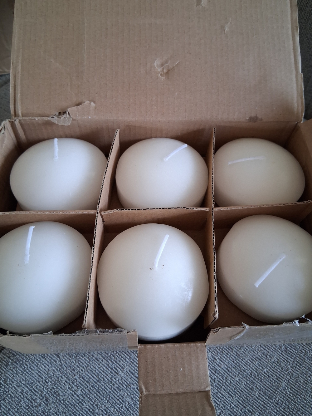 Set of 12 White Round Floating 3 inch Candles - Home Accents Classic Decor